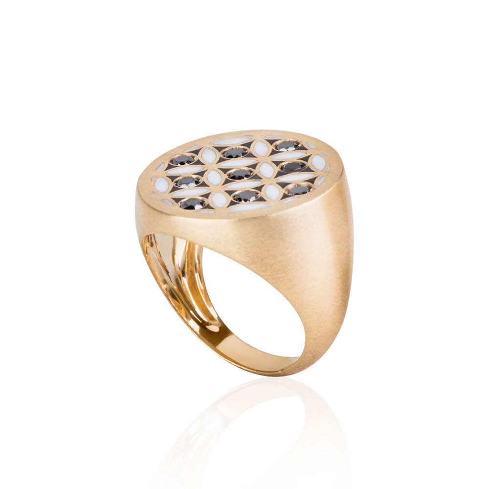 Blat Beirut Black Round Star Ring