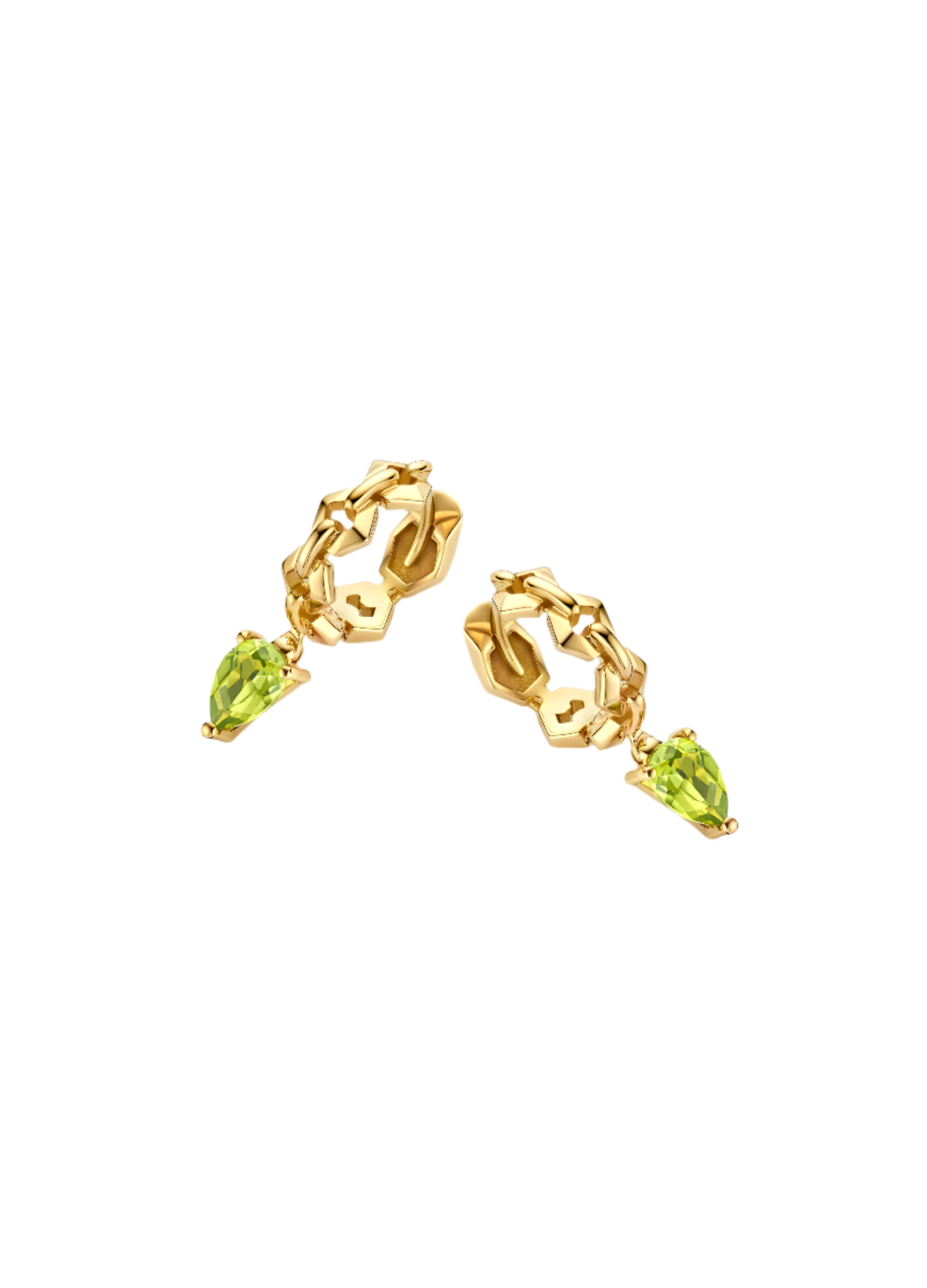 Bond Tsavorite Pear Hoop Earrings
