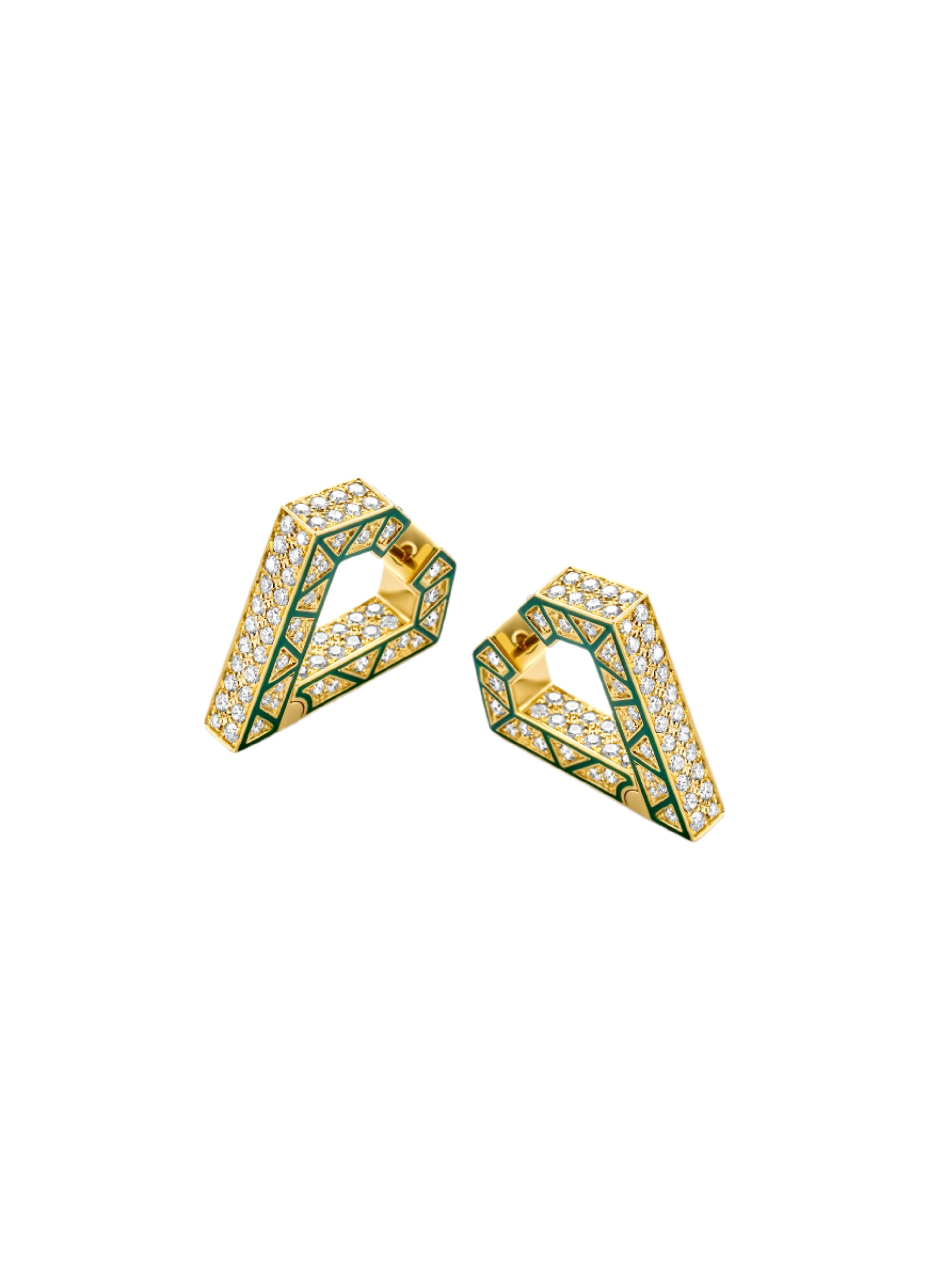 Brute Diamond Cross Earrings