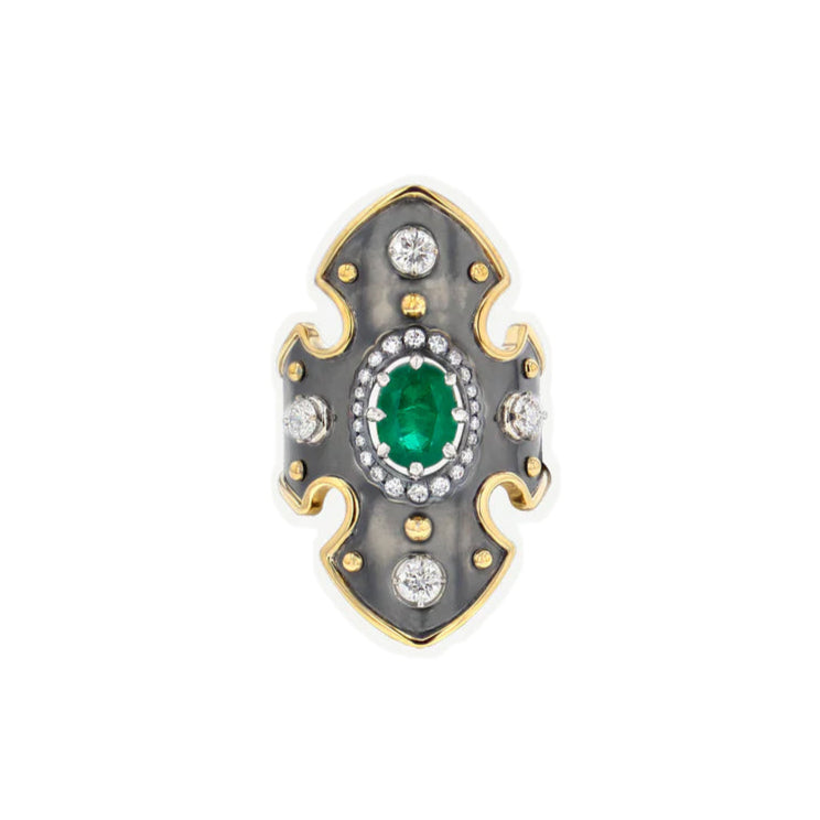 Emerald Bouclier Ring