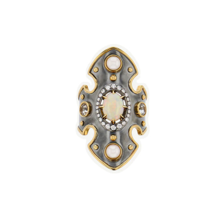 Opal Bouclier Ring