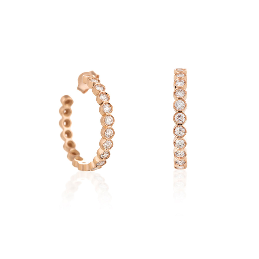 Bezel-set-hoops