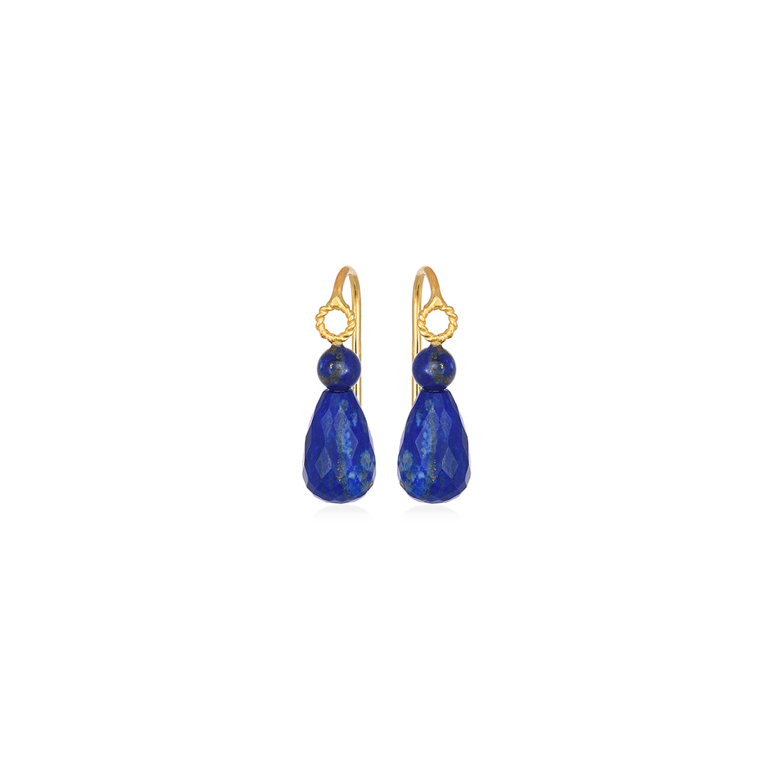 Small Drop Earrings with Lapis Christina Soubli