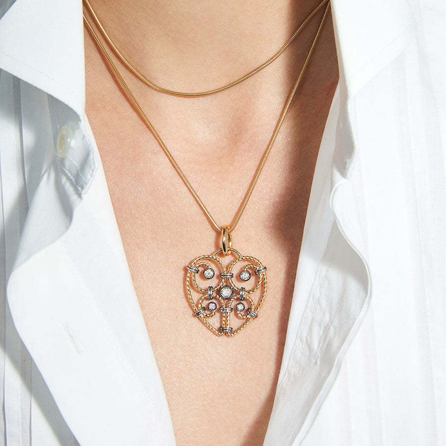 Diamond Twist Cœur Charm