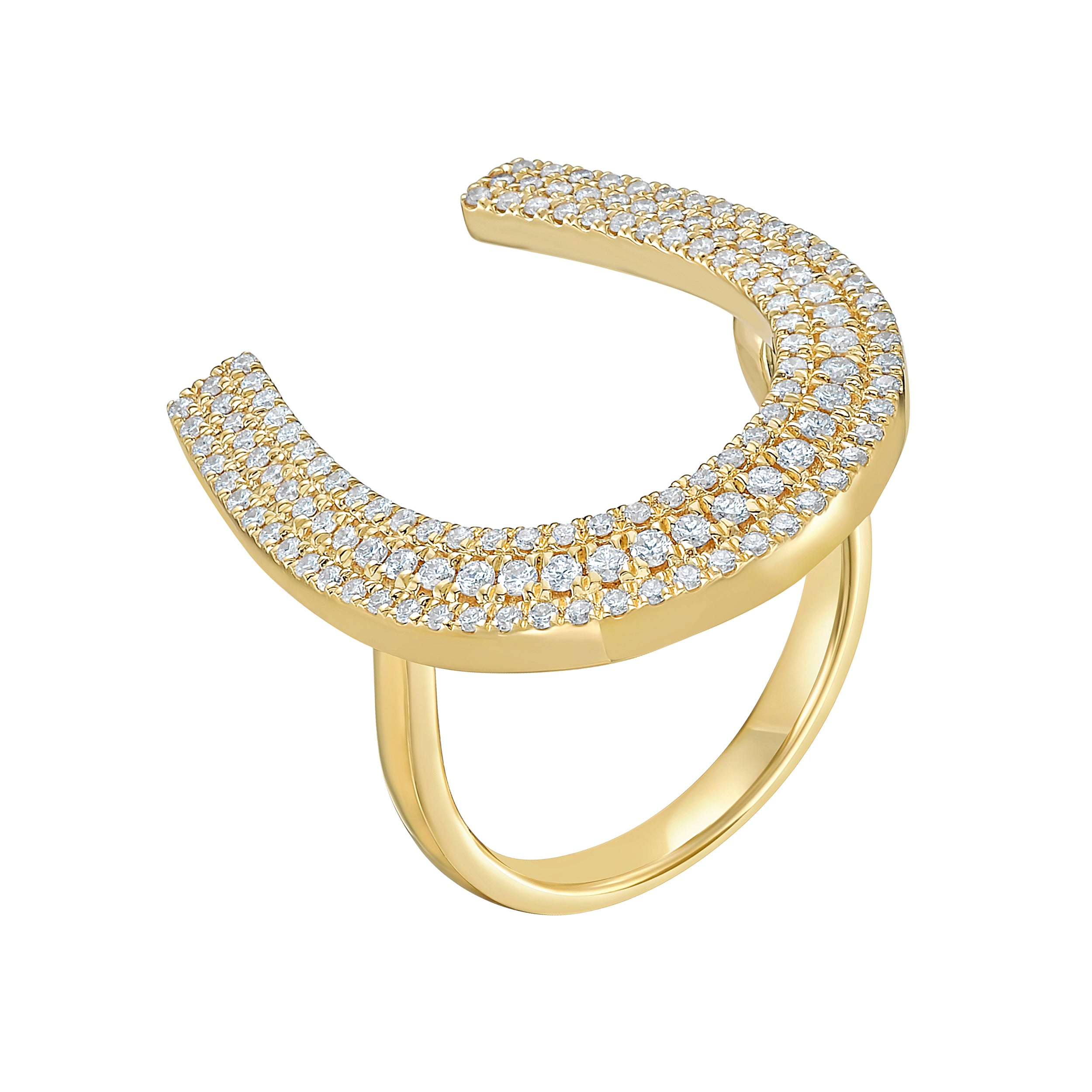 Jumbo Diamond Horseshoe Ring