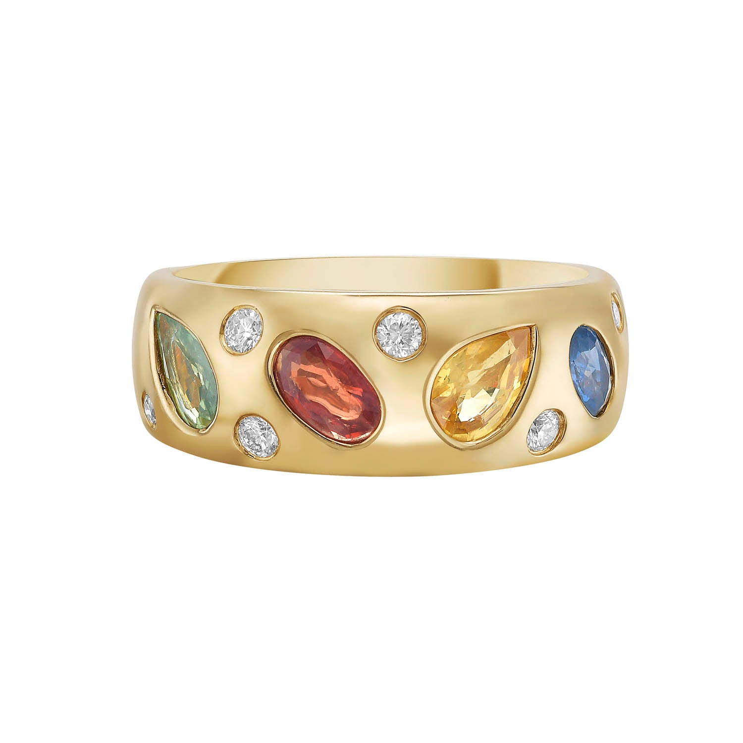 Cosmos Multi Tourmaline Dome Ring