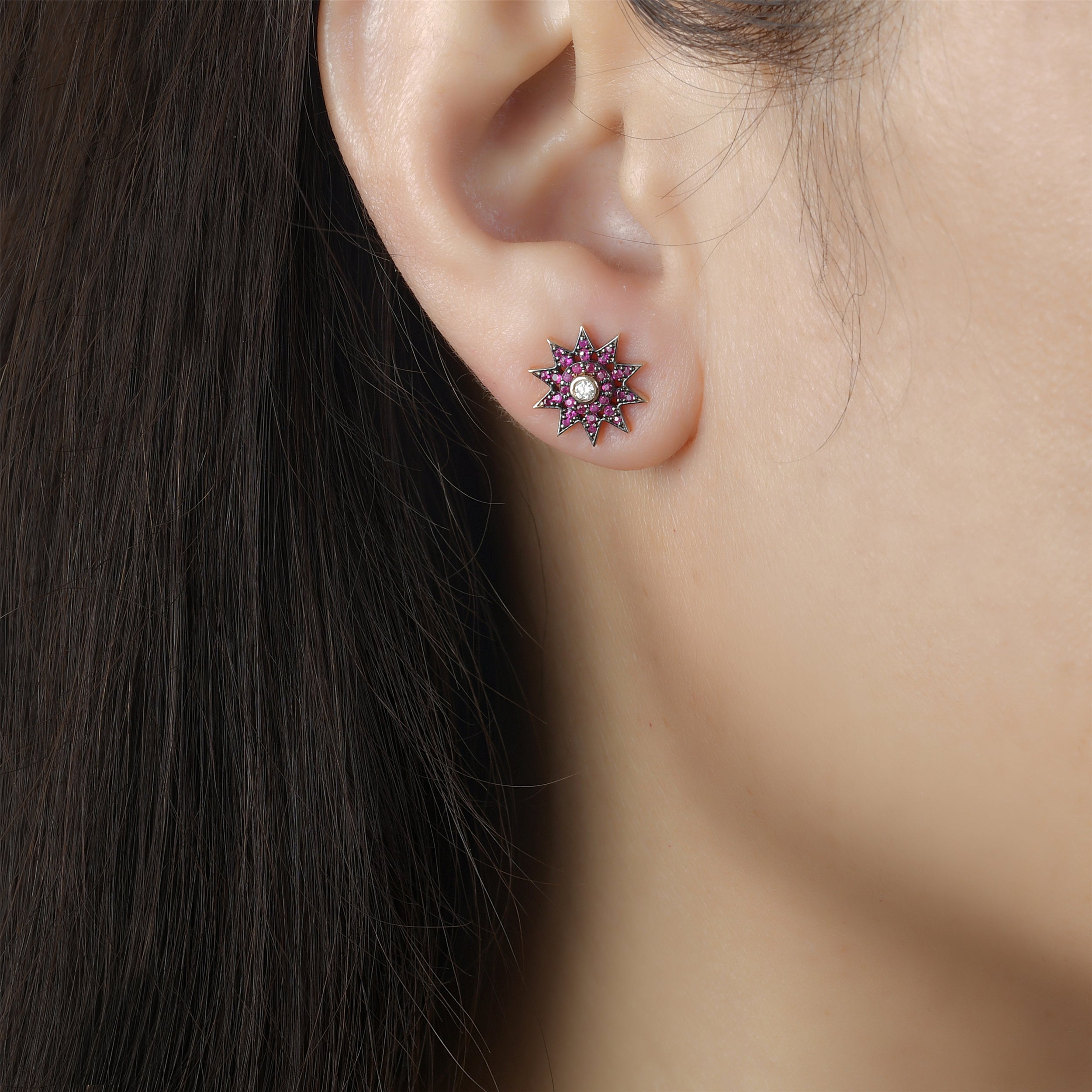 Lumiere Star Post Back Earrings