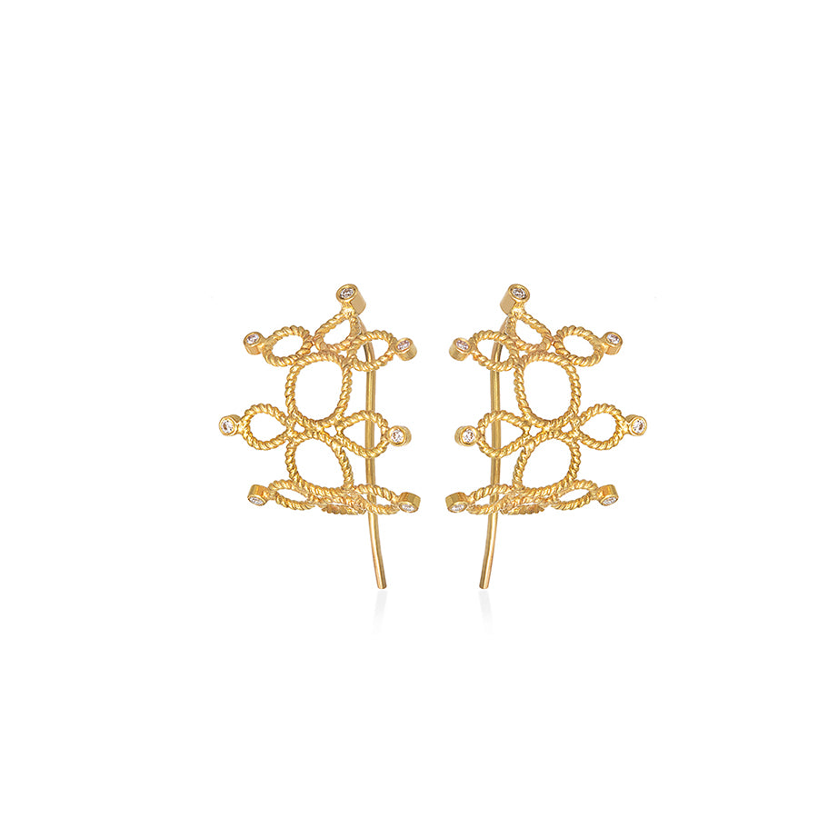Bomb Earrings with Diamonds