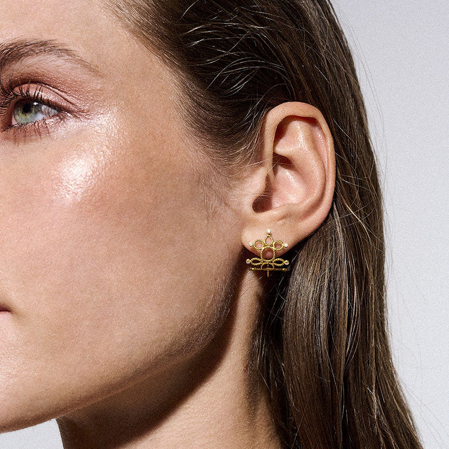 Bomb Earrings with Diamonds