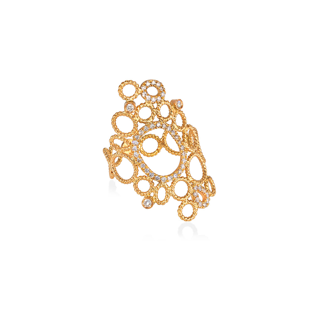Brokar Ring with Diamonds Christina Soubli