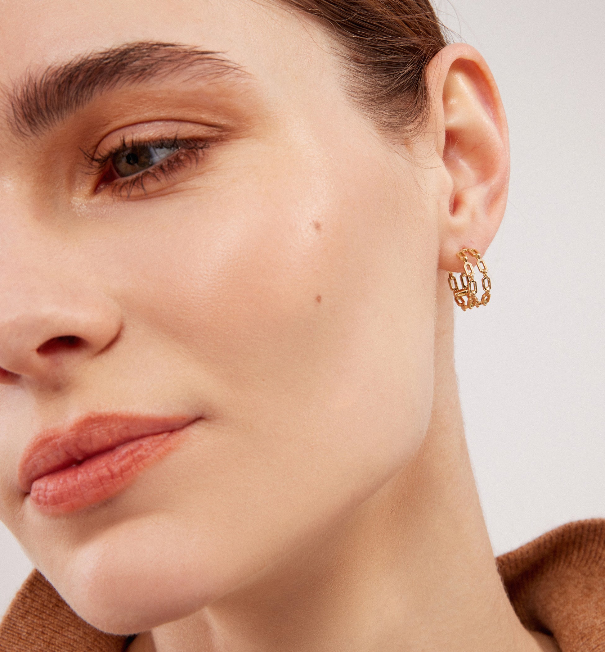 Extra Small Double Chain Earrings