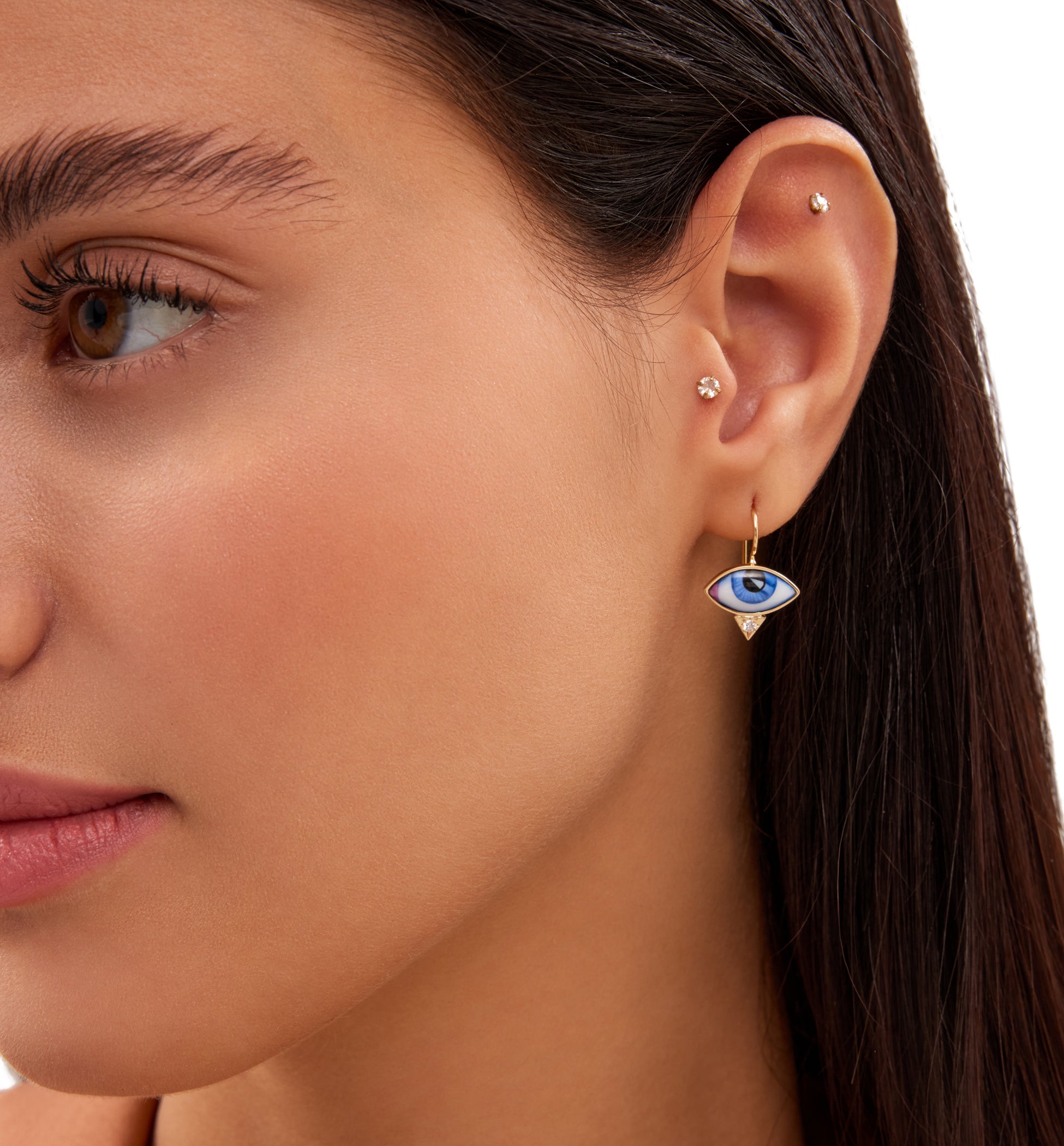 Petit Bleu Diamond Single Earring