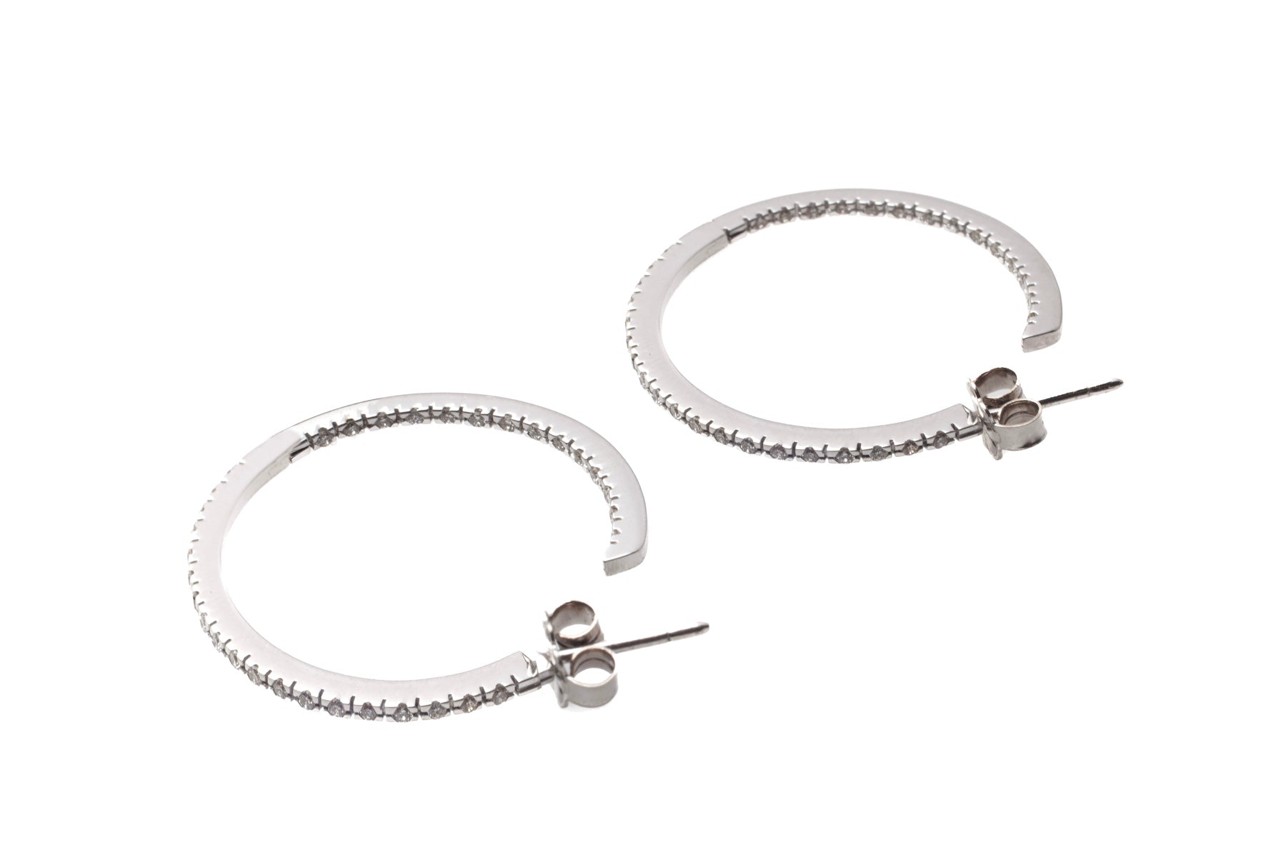 Medium Diamond Hoops Earrings (Copy)