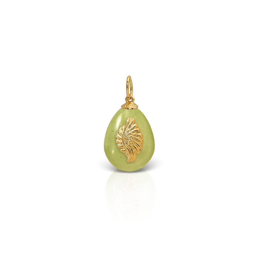 Pegasus Wing Jade Easter Egg Pendant