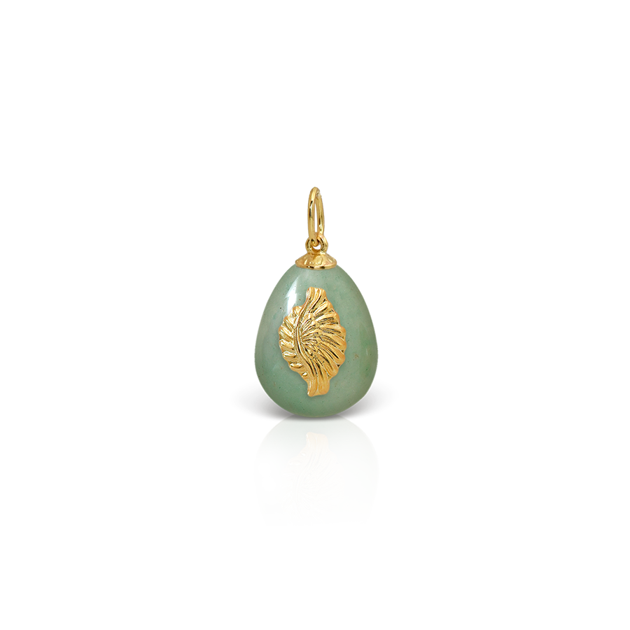 Pegasus Wing Aventurine Easter Egg Pendant