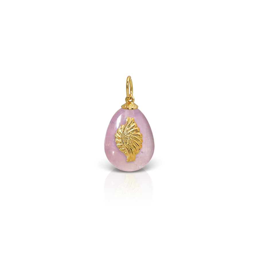Pegasus Wing Amethyst Easter Egg Pendant
