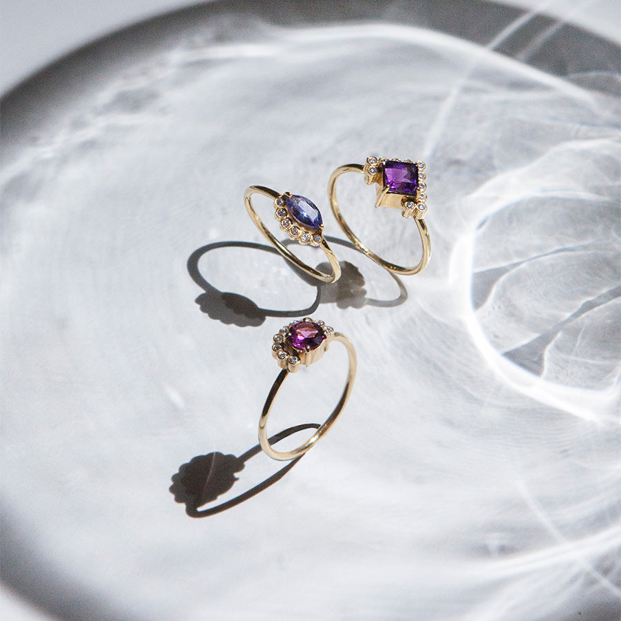Round Rhodolite Ring Fotini Psarouli