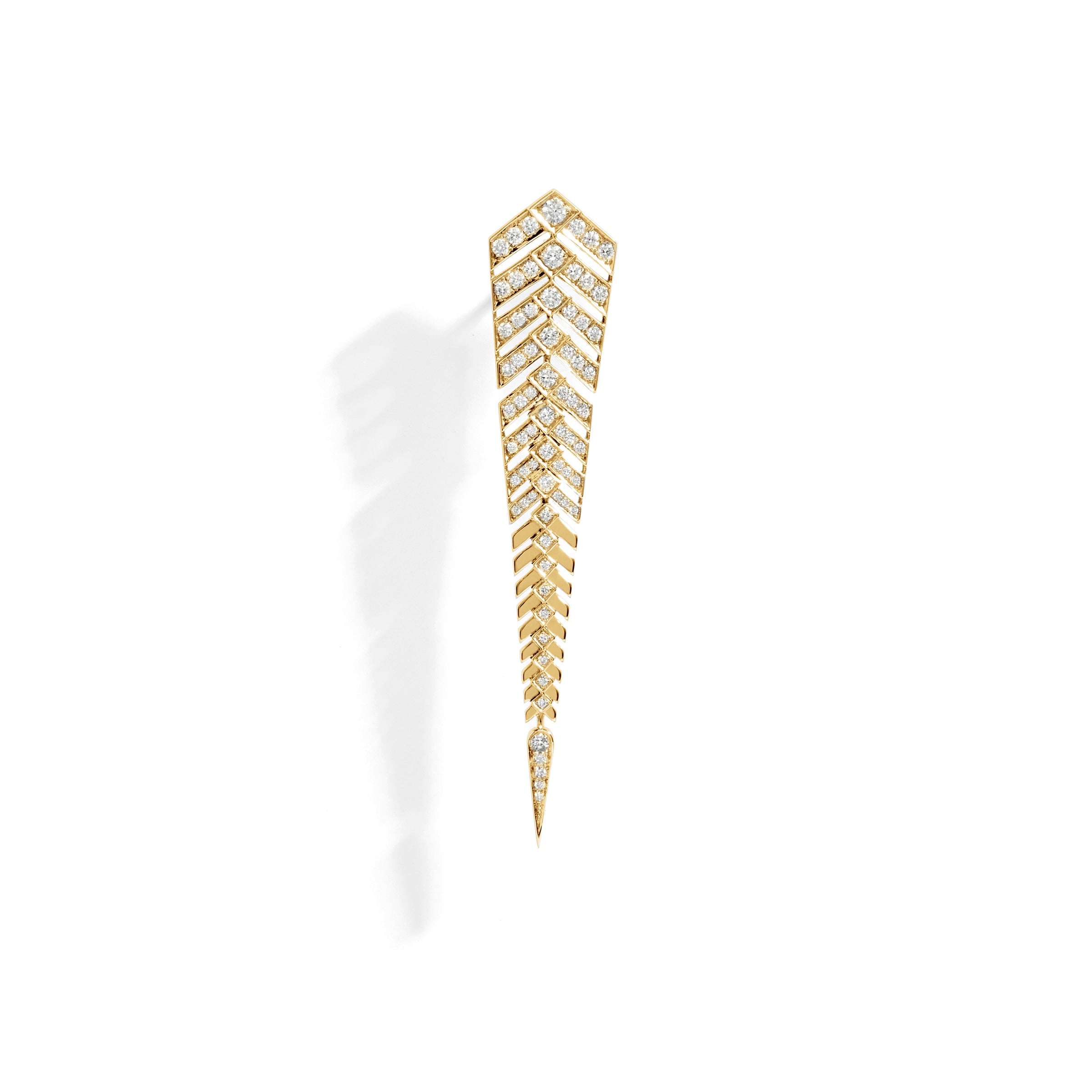 Earring Stairway XL Diamonds & Yellow Gold