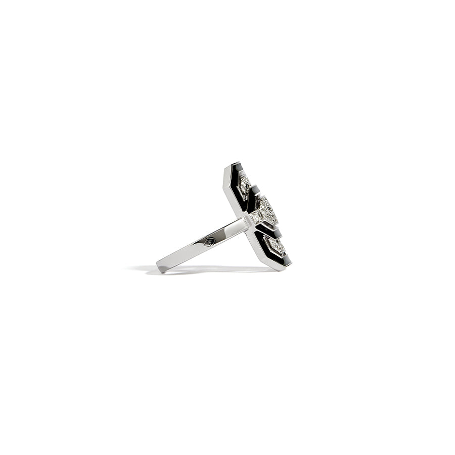 FSJ401-bague-petite-My-Way-argent-diamants-email-noir-fond-blanc-vue-profil