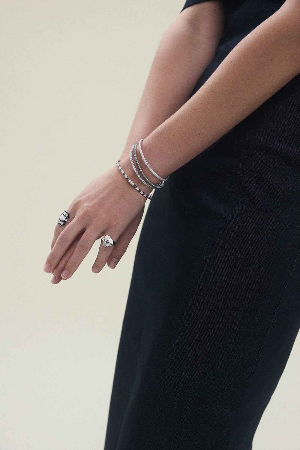Ring Petite My Way Enamel, Diamonds & Silver