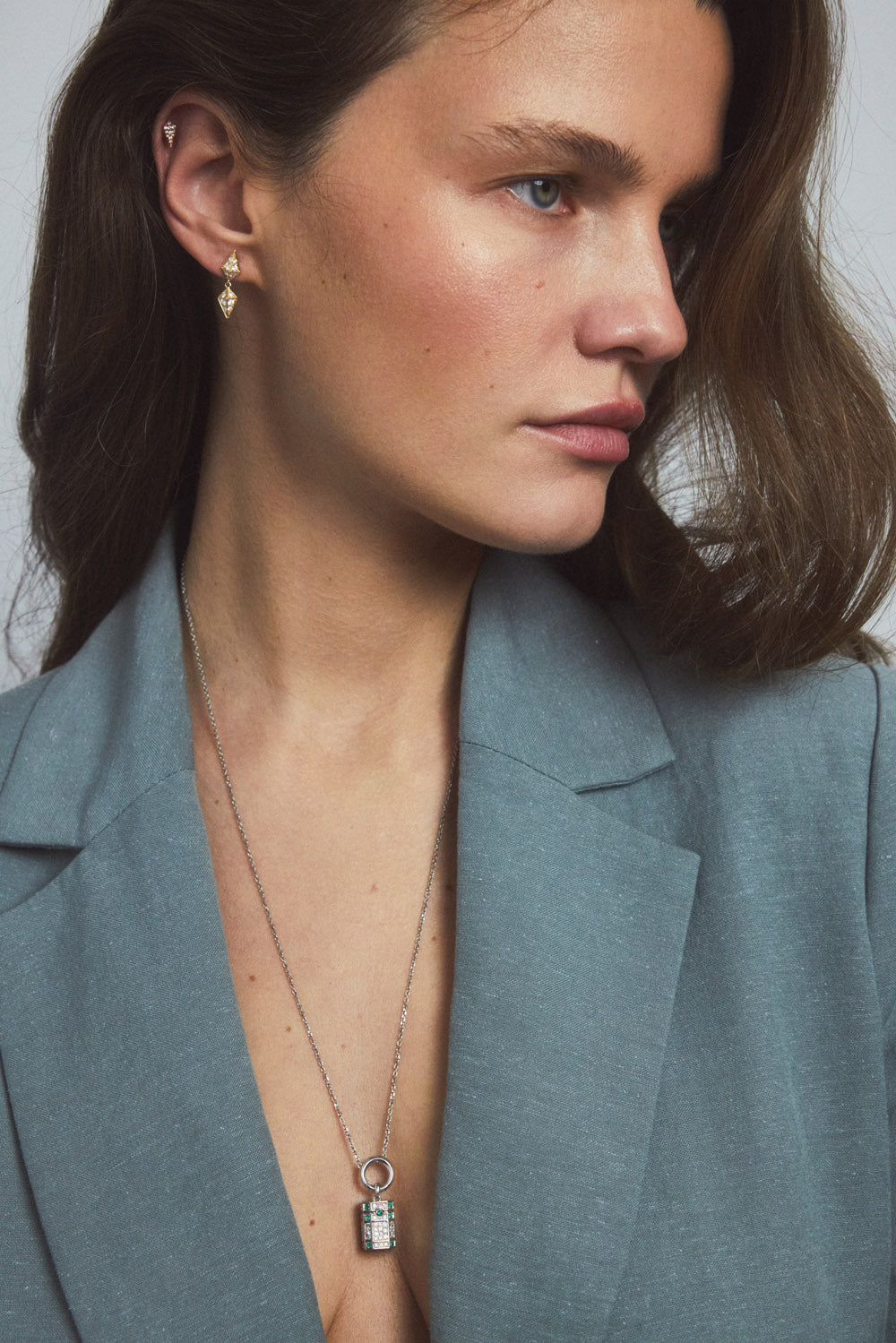 Rockaway Single Earring  with Diamonds