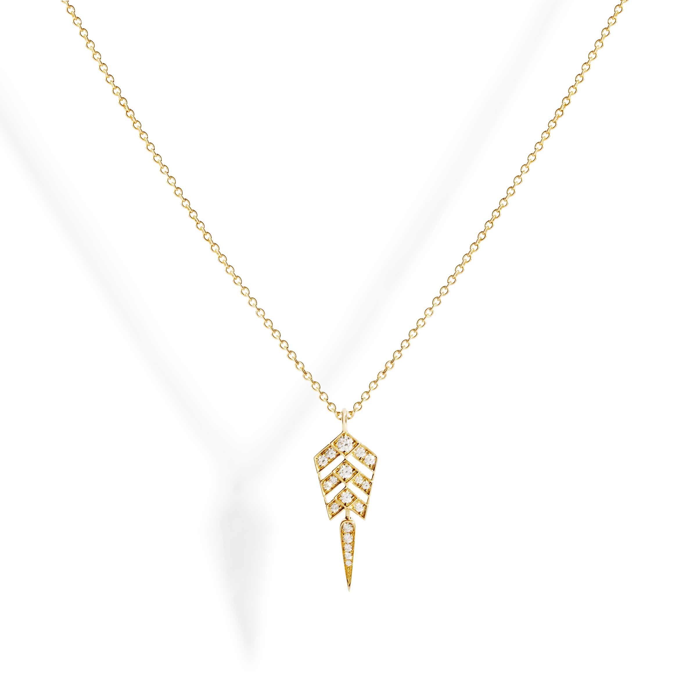 Necklace Stairway S Diamonds & Yellow Gold