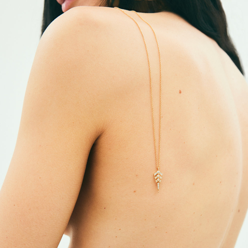 Necklace Stairway S Diamonds & Yellow Gold