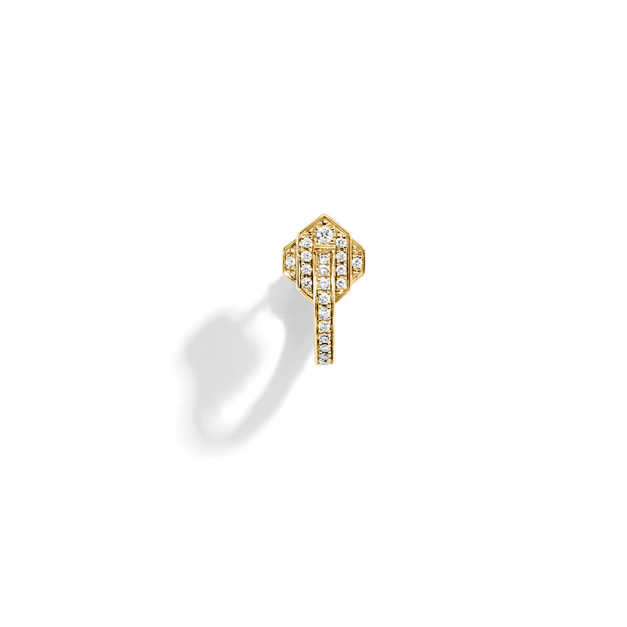 18K Gold Anyway Diamond Hoop