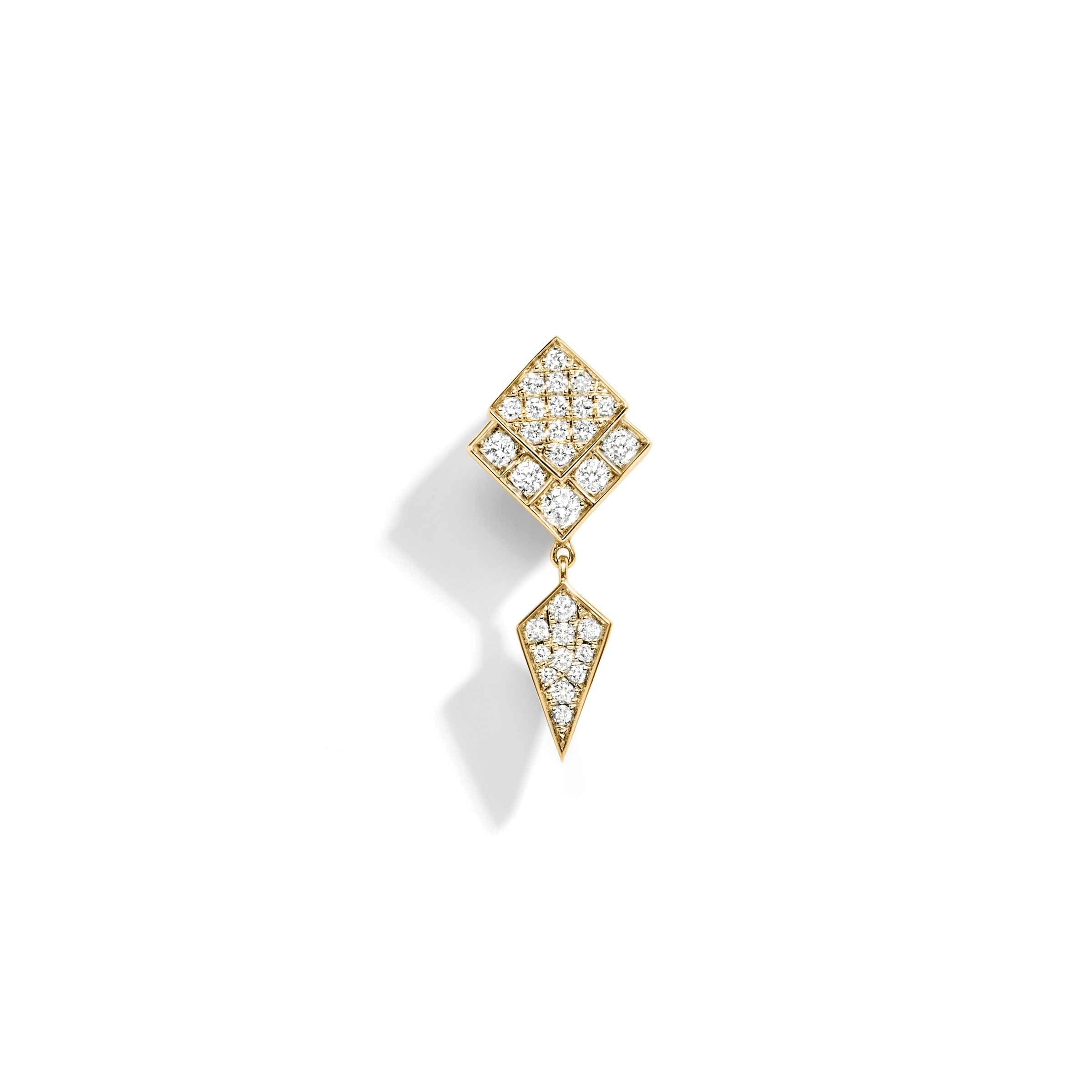 Earring Stairway Diamonds & Yellow Gold