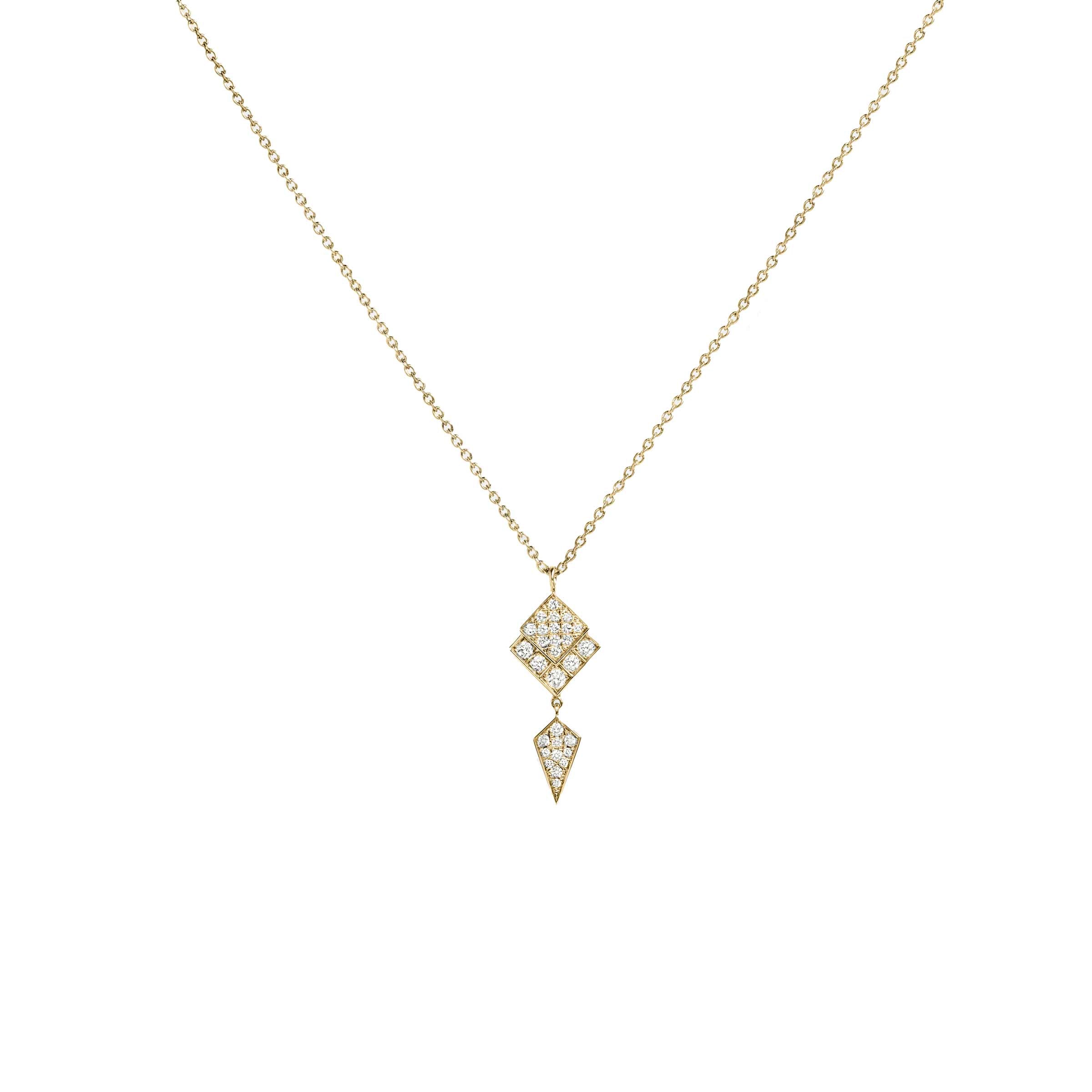 Necklace Stairway Diamonds & Yellow Gold