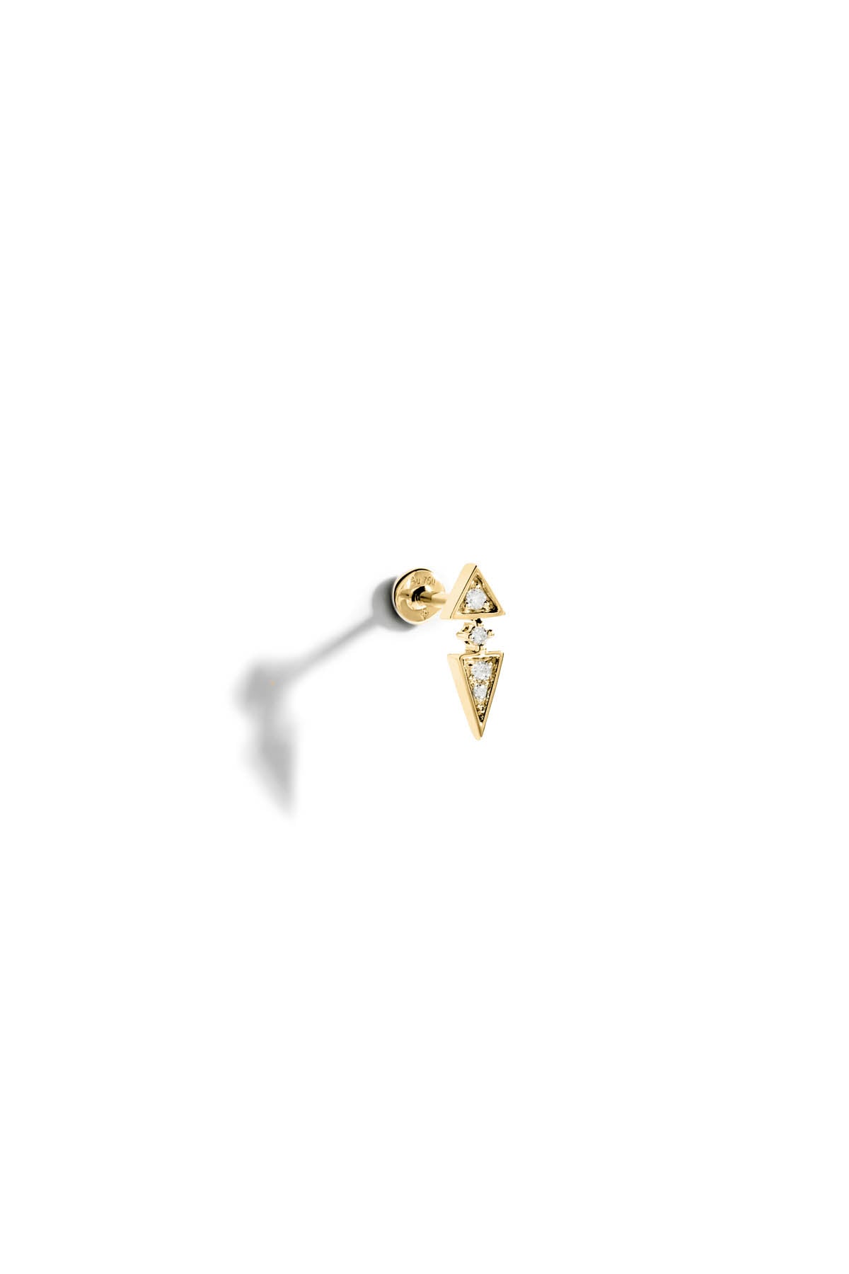 Anyway Peak Stud Yellow Gold & Diamonds