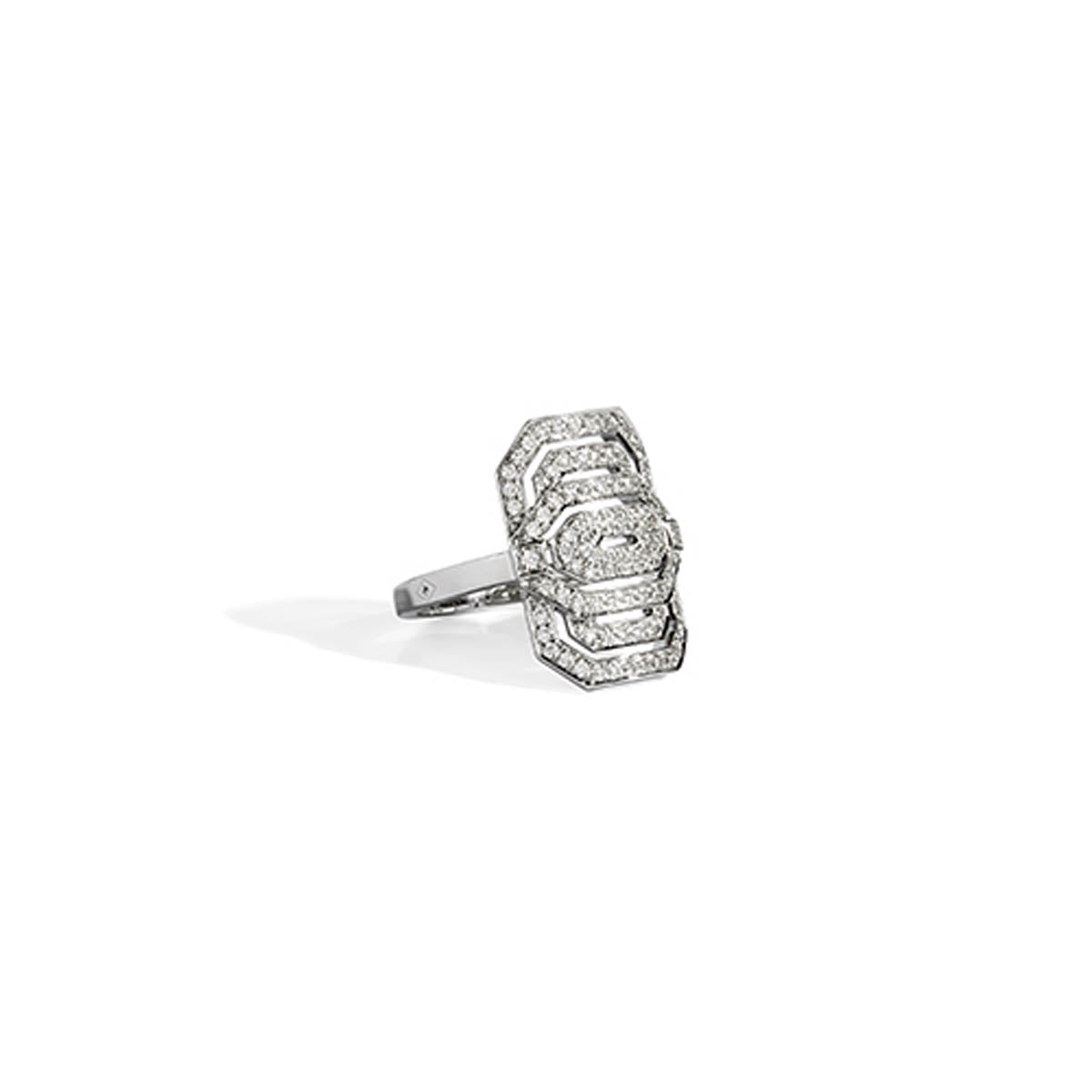 Petite My Way Ring Diamonds and 18K White Gold