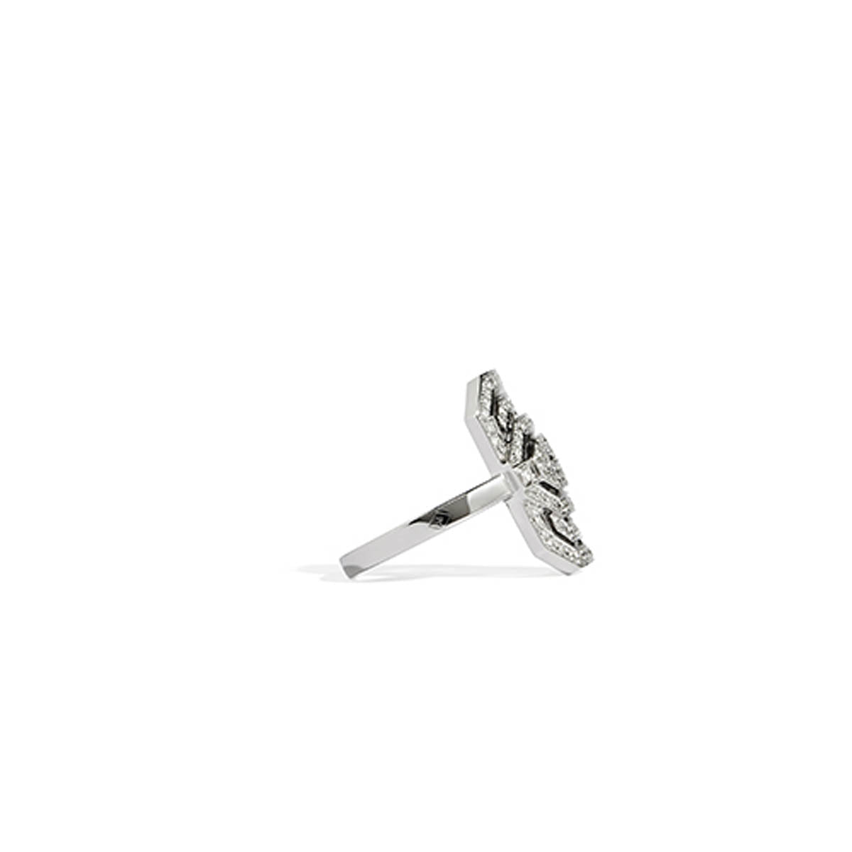 Petite My Way Ring Diamonds and 18K White Gold