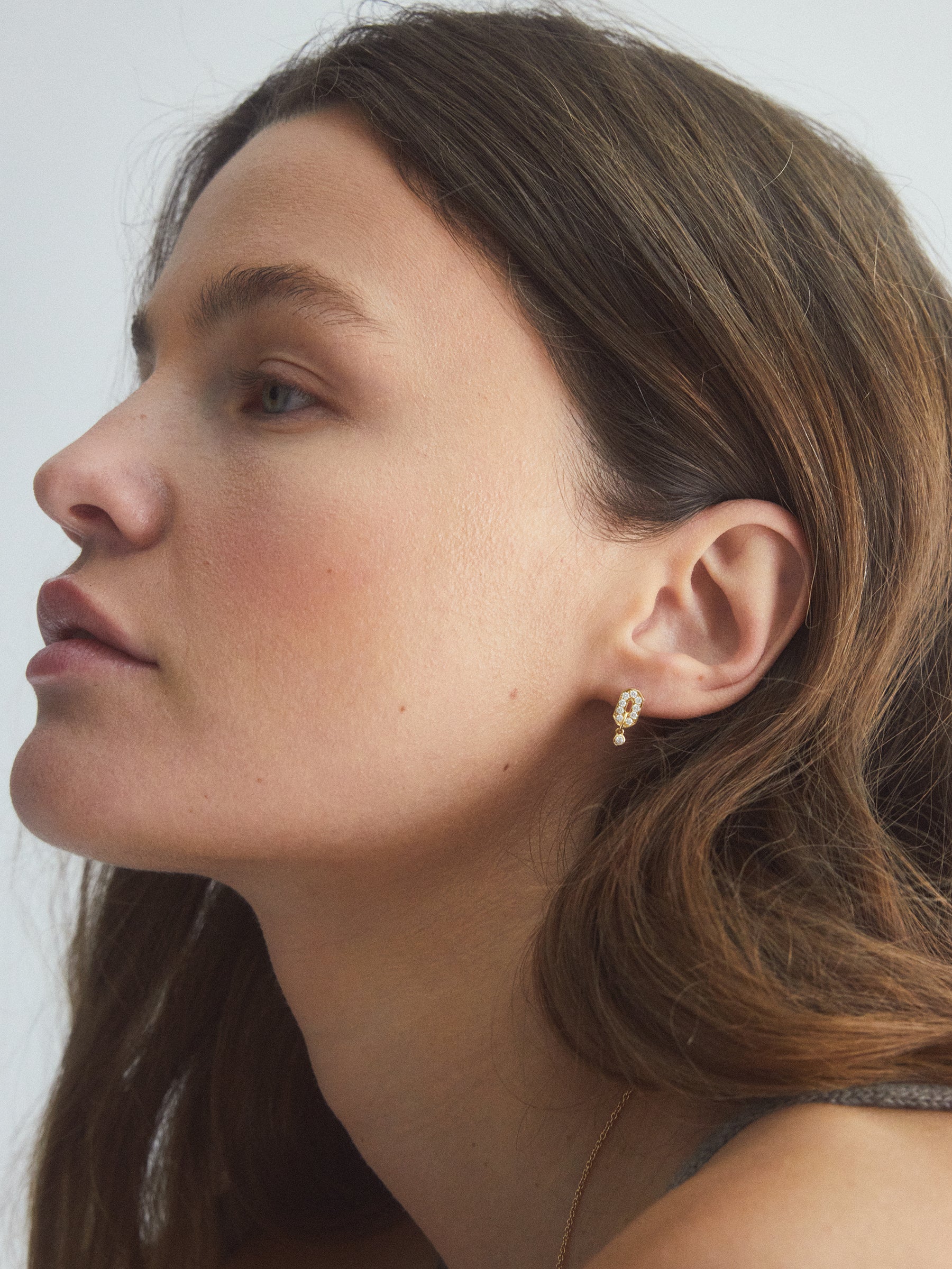 Hoop Mini My Way Diamonds & Yellow Gold
