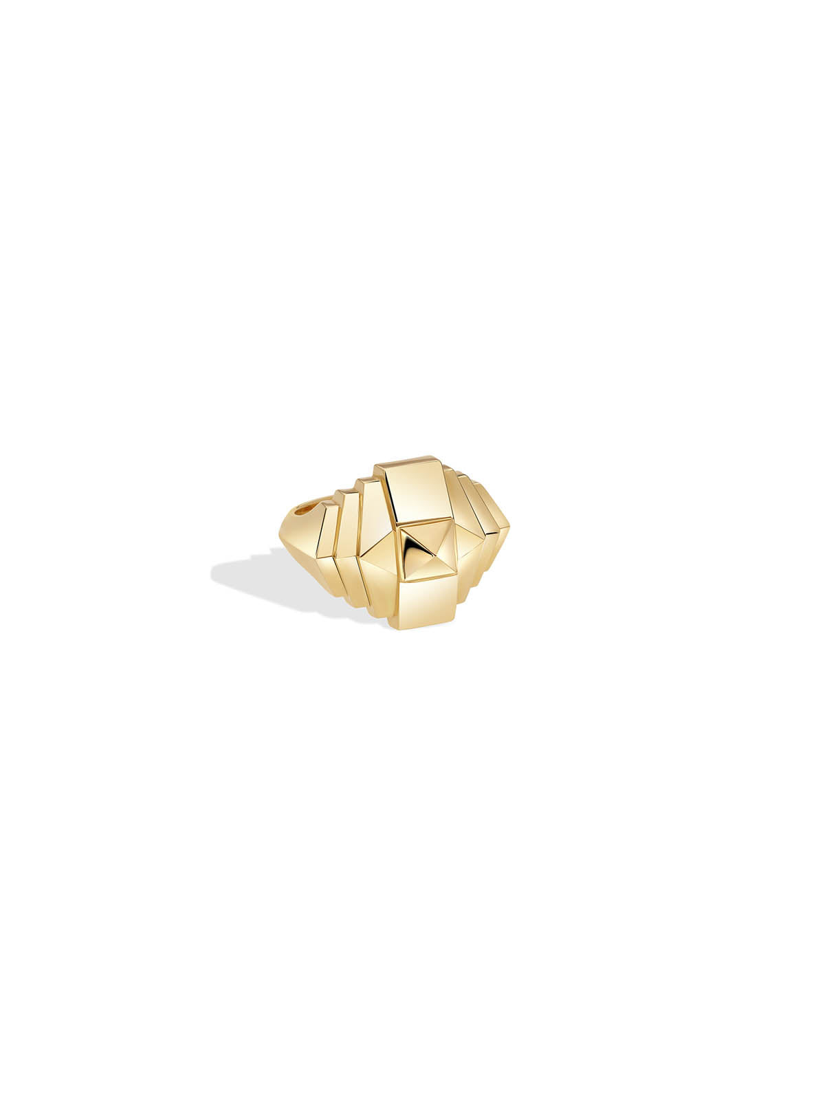 Rockaway Mini Pyramid Ring Yellow Gold