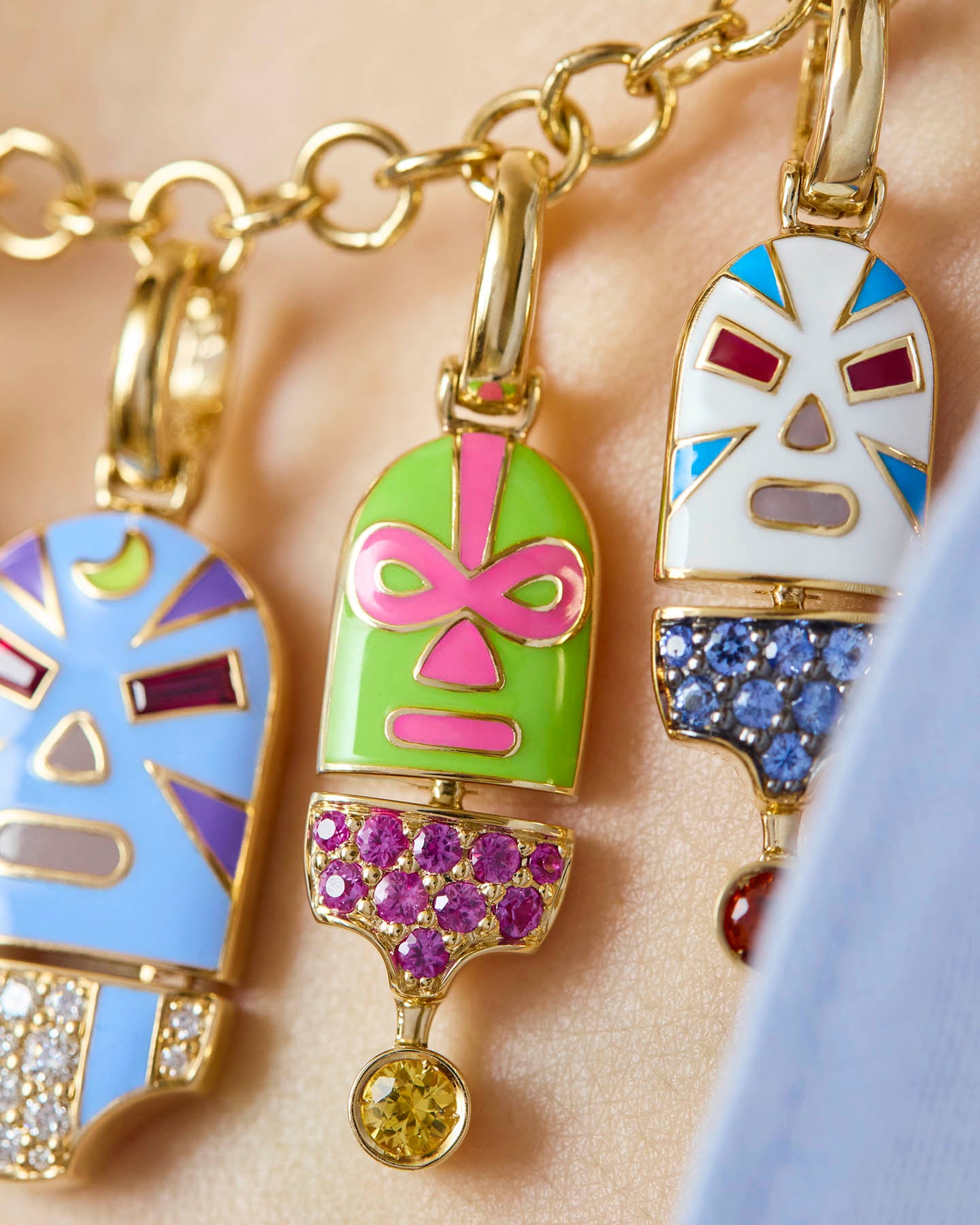 The Mankind Stripes Charm Neckalace