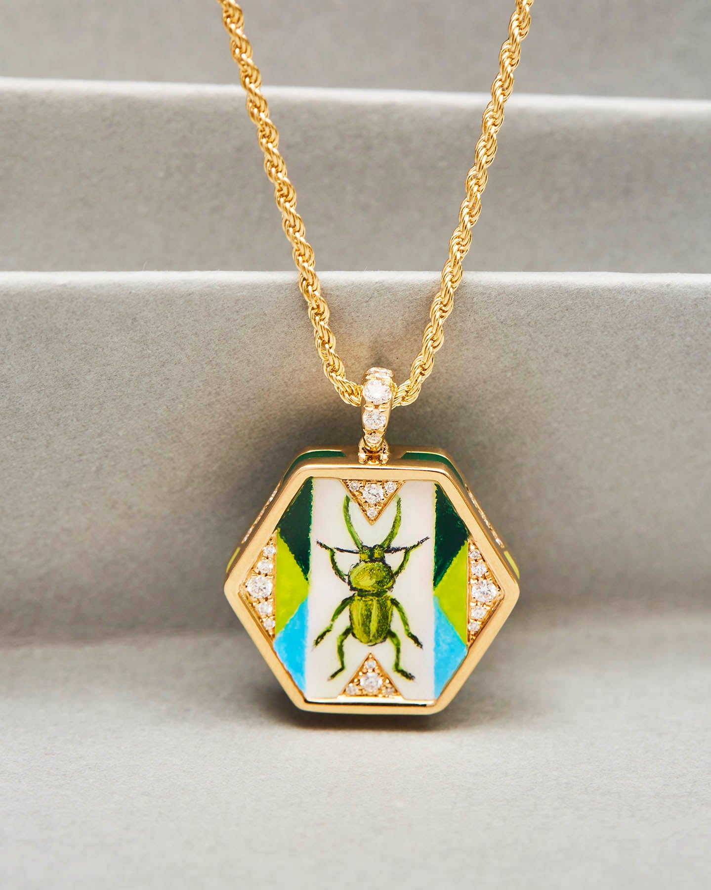 Got The Bug Green Pendant Necklace