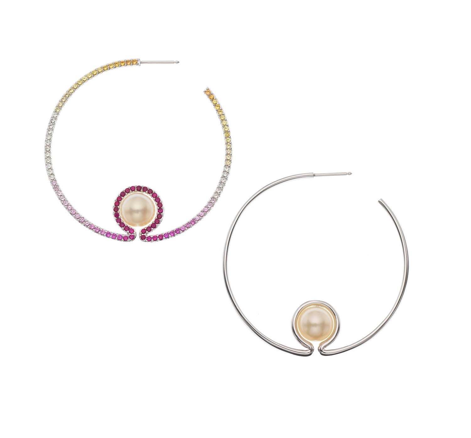 Glow Pinch Hoop earrings