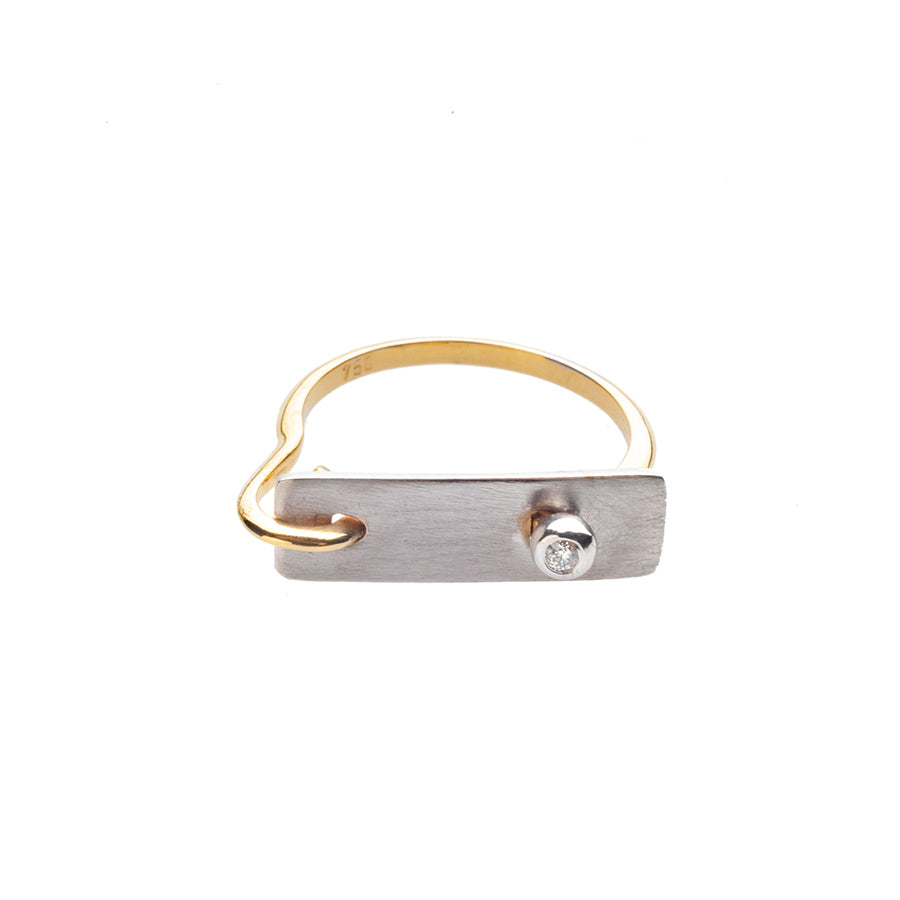 Gold Ring with Single Diamond Orofasma