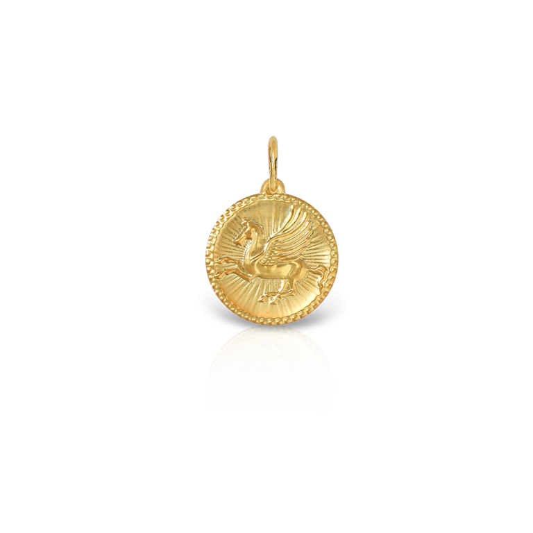 Pegasus Small Gold Charm Pendant