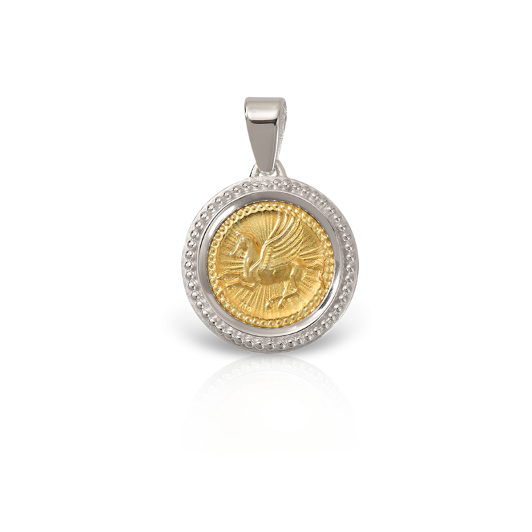 Pegasus Small  Gold and Silver  Charm Pendant