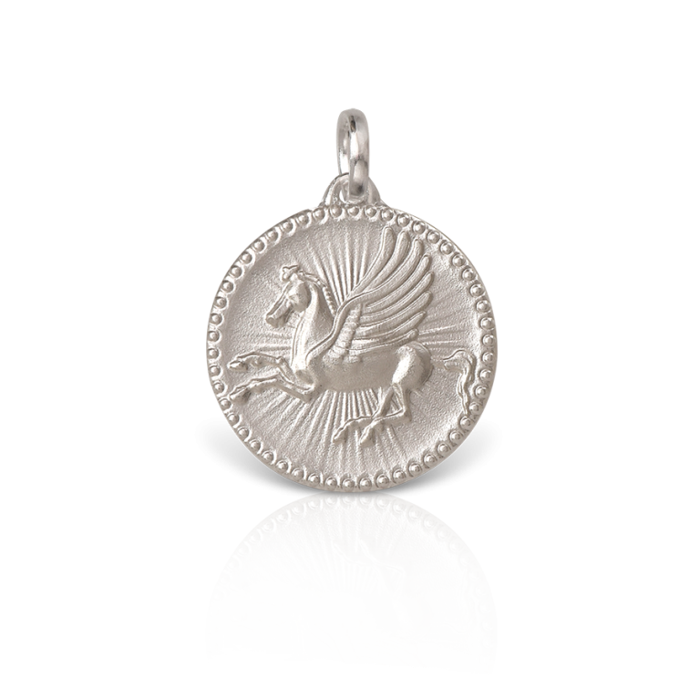 Pegasus Large Silver  Charm Pendant