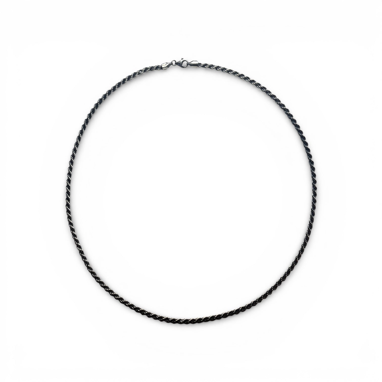 Distressed Silver Rope Chain