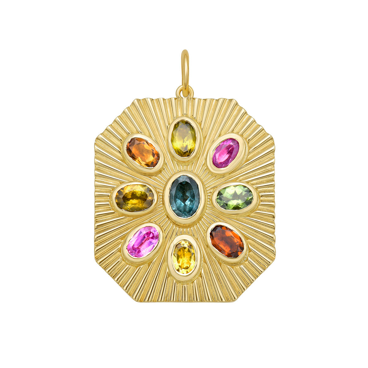 Per Sempre Octagon Multi Tourmaline Pendant