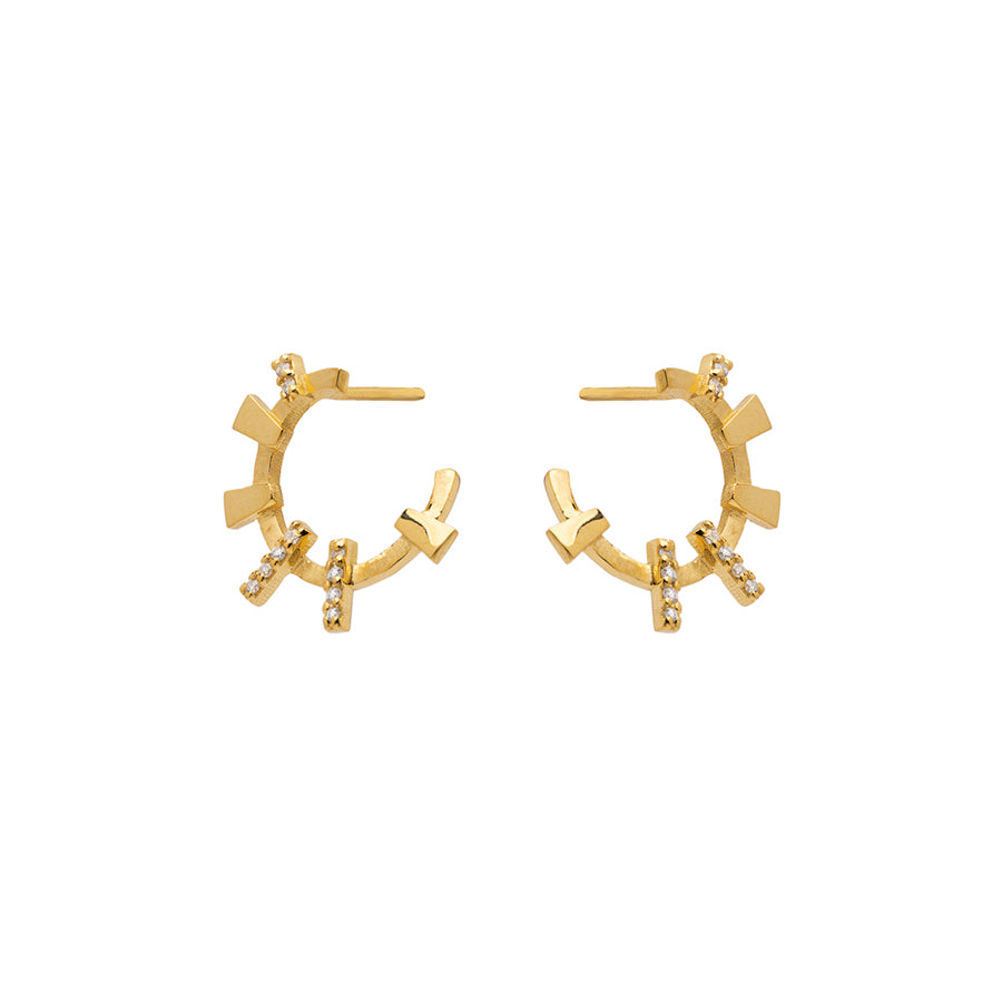Little Bars Round Earrings Fotini Psarouli