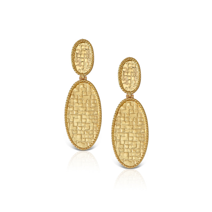 Mosaic Oval Medium Earrings