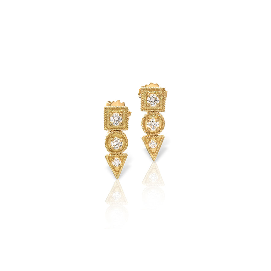 Theodora Triple Drop Diamond Earrings