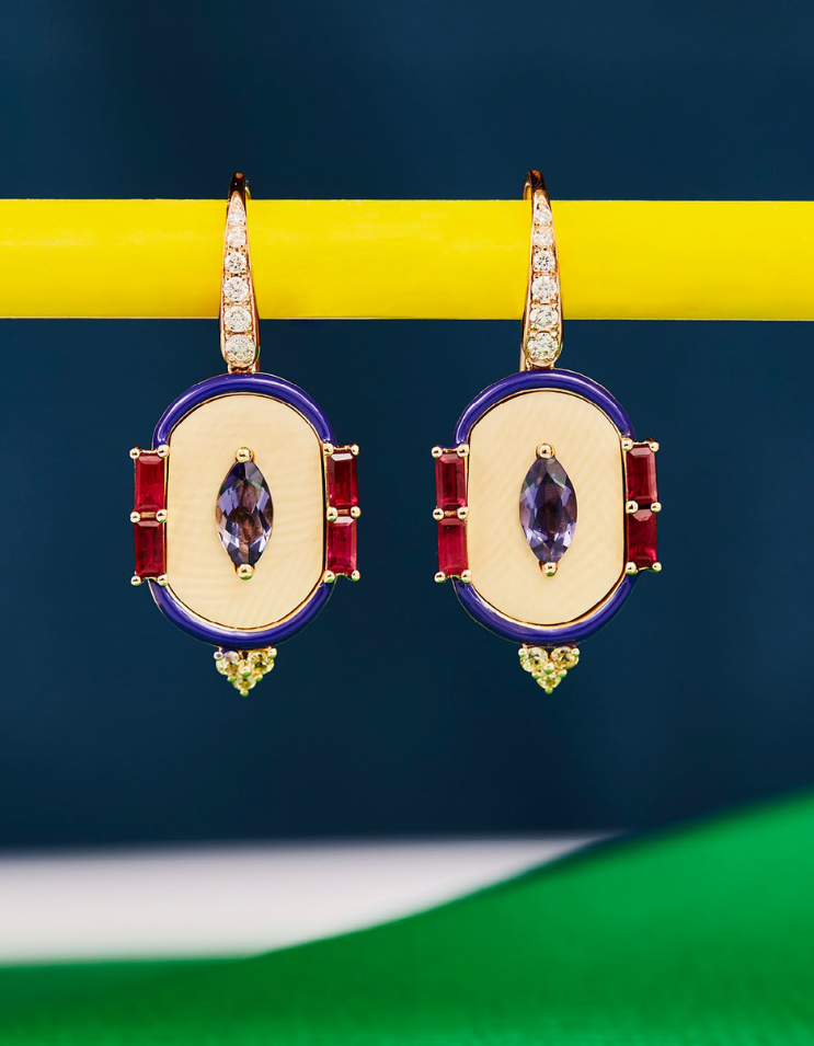 Ladies Blue Earrings