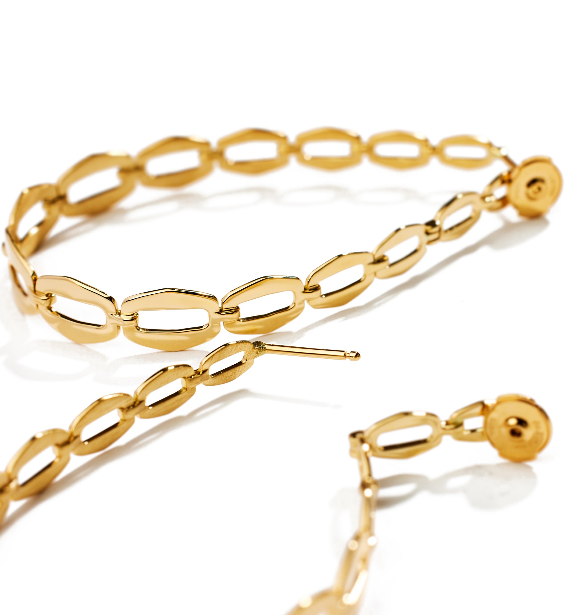 Large Oval Chain Hoops