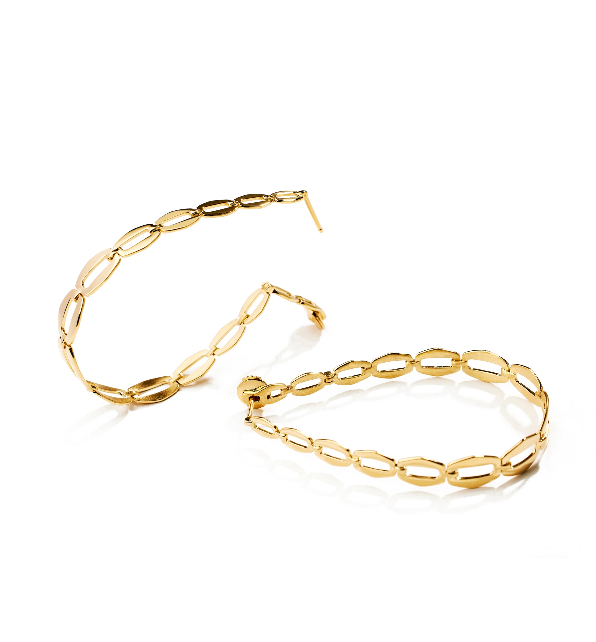 Large Oval Chain Hoops